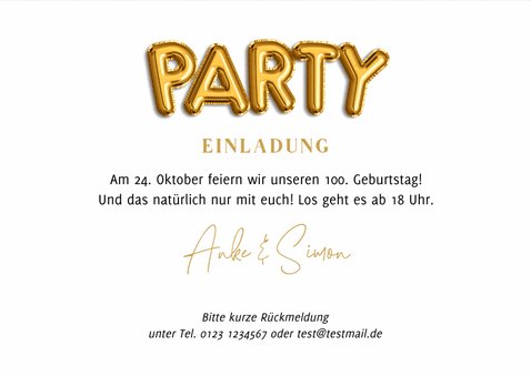 Einladung Doppelgeburtstag VIP Partyticket Send A Smile