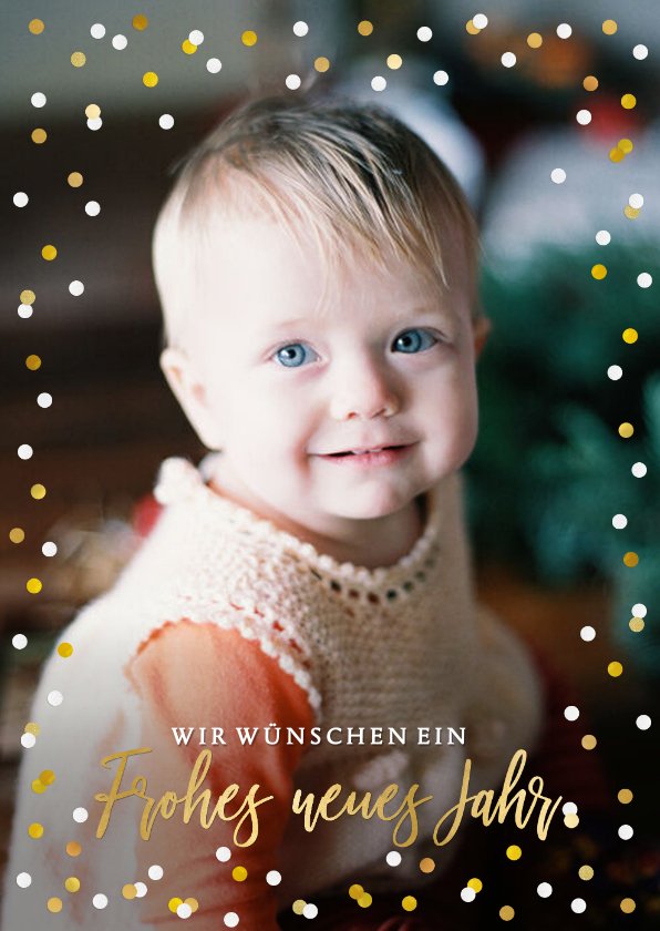 Neujahrskarte Mit Fotos Und Konfetti Send A Smile