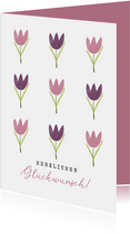 Blumenkarte zum Geburtstag mit Tulpen