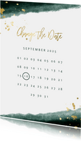 Change-the-Date-Karte zur Hochzeit mit Kalender