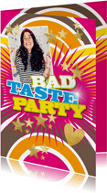 Einladung Bad Taste Party mit Foto