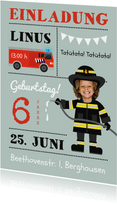 Einladung Feuerwehrmann Kindergeburtstag