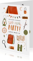Einladung Kindergeburtstag Survival-Party
