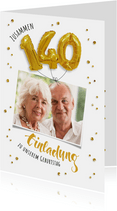 Einladung zum gemeinsamen Geburtstag 140 Ballons