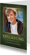 Einladung zur Jugendweihe Foto gold