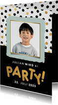 Einladungskarte Kindergeburtstag 'Party' mit Foto