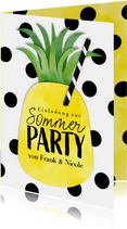 Einladungskarte zur Sommerparty Ananas