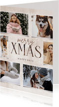 Fotocollage-Weihnachtskarte 'Merry XMAS'