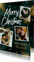 Fotocollage-Weihnachtskarte Tannenzweige 