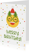 Glückwunschkarte Geburtstag Emoji 'Merry Birthday'
