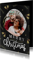 Grußkarte Weihnachten Foto & 'Merry Christmas' Kreidelook
