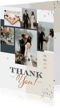 Hochzeitsdanksagung Fotocollage grafisch