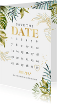 Hochzeitskarte Karte Save-the-Date Botanik & Gold
