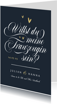 Karte Trauzeugin Schreibschrift