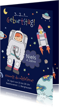 Kindergeburtstag Einladung Astronaut im Weltall