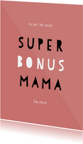 Muttertagskarte 'Super Bonus Mama'