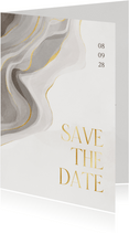 Save-the-Date-Karte Marmor und Gold
