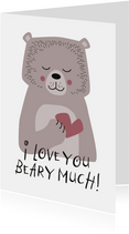 Valentinskarte 'I love you beary much'