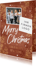 Weihnachtskarte geschäftlich Foto Kupfer