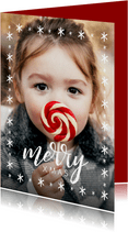 Weihnachtskarte großes Foto und merry XMAS