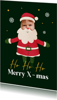 Weihnachtskarte Weihnachtsmann mit Foto