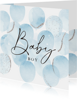 'Baby Boy' Glückwunschkarte Geburt