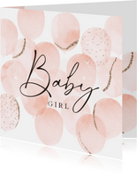 'Baby Girl' Glückwunschkarte Geburt