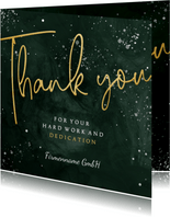 Dankeskarte Mitarbeiter Weihnachten 'Thank you'