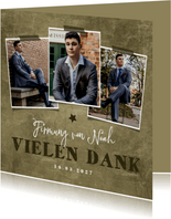 Danksagung Firmung olivgrün mit Fotos