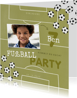 Einladung Fußball Party mit eigenem Foto