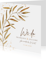 Einladung Hochzeit feine Zweige