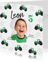Einladung Kindergeburtstag grüne Traktoren