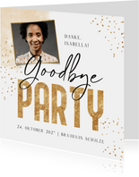 Einladung zur Goodbye-Party mit Foto