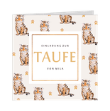 Speisekarte zur Taufe süßer Tiger | Send a Smile