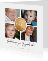 Einladungskarte zur Jugendweihe Fotocollage