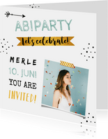 Fotoeinladung zur Party Abiparty