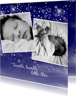 Geburtskarte Fotos Sternenhimmel