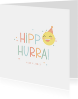 Geburtstagskarte Emoji 'Hipp Hurra'