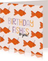 Geburtstagskarte Goldfische 'Birthday Fishes'