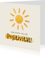 Grußkarte 'Positivität' mit Sonne