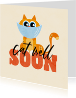 Gute-Besserungskarte Katze 'Cat well soon'