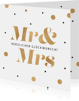 Hochzeit Glückwunschkarte Konfetti Mr. & Mrs. 