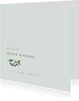 Hochzeitskarte Einladung grüner Zweig