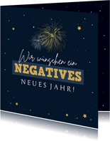 Karte Neujahr 'Negatives neues Jahr'