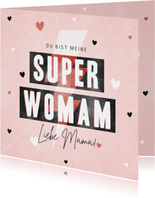 Muttertagskarte 'Superwomam'