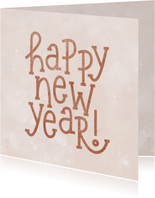 Neujahrskarte Typografie 'Happy New Year'
