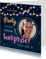 Partyeinladung Surpriseparty mit Foto