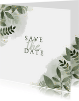 Save-the-Date-Karte Hochzeit botanisch mit eigenem Foto
