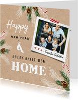 Umzugs-Weihnachtskarte Happy New Home mit Foto