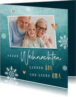 Weihnachtskarte 'Opa und Oma'